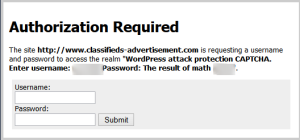 401 Authorization Required